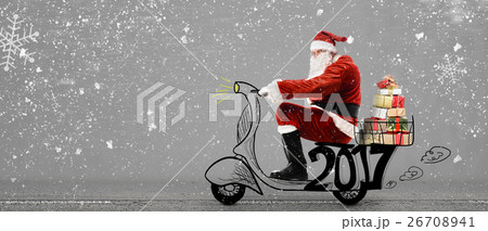 Santa Claus on scooter Santa Claus on scooter 26708941