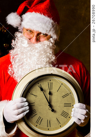 Santa with clock 26708990