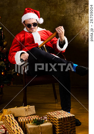 Bad Santa with baseball bat 26709004