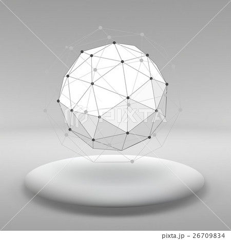 Hanging ball made of lots of smaller polygons in 26709834