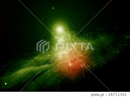 Stars, dust and gas nebula in a far galaxy 26711341