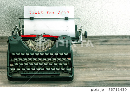 Typewriter white paper page Goals 2017 26711430