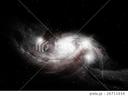 Stars, dust and gas nebula in a far galaxy Stars, dust and gas nebula in a far galaxy 26711834