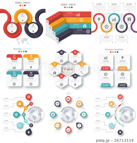 Set with infographics Set with infographics 26713519