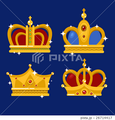 Set of gold king crown or pope tiara Set of gold king crown or pope tiara 26714417