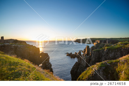 Dramatic sunrise cliffs at Cable John Cove Nfld. Dramatic sunrise cliffs at Cable John Cove Nfld. 26714658