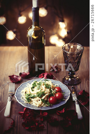 Classic dinner, italian pasta Classic dinner, italian pasta 26715666