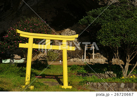 川奈　黄色い鳥居の姥子神社 26720667