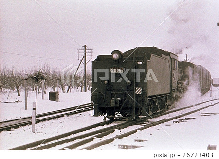 昭和45年　五能線8620型蒸気機関車　混合列車 26723403
