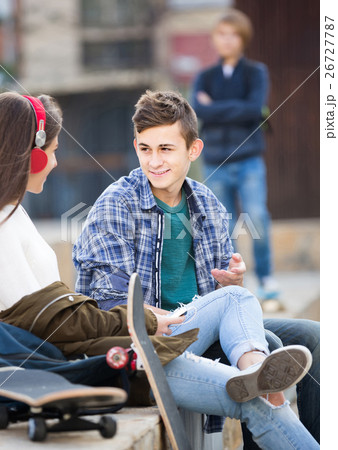 Jealous teen and his friends after conflict 26727787