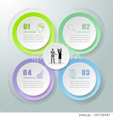 Abstract 3d infographic 4 options, Abstract 3d infographic 4 options, 26728487