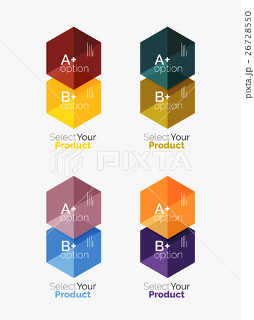 Set of business hexagon layouts with text and Set of business hexagon layouts with text and 26728550