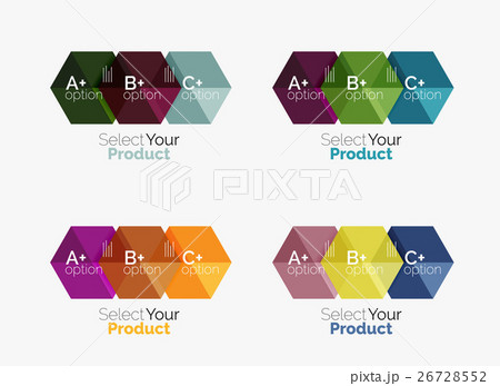 Set of business hexagon layouts with text and Set of business hexagon layouts with text and 26728552