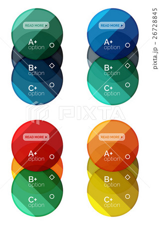 Set of round infographic banners with options 26728845