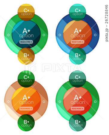 Set of round infographic banners with options 26728846