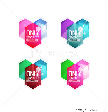 Vector abstract geometric sale labels Vector abstract geometric sale labels 26729985