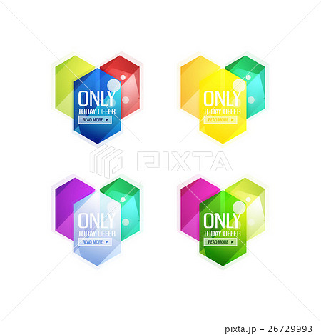 Vector abstract geometric sale labels 26729993