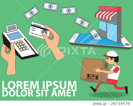 pushing credit card in terminal to mobile shopping 26730476