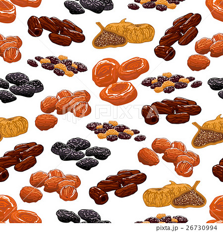 Dried fruit seamless pattern background 26730994