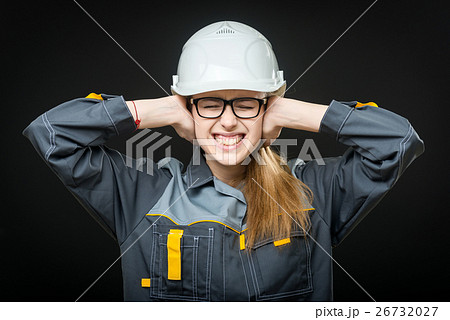 portrait of a female worker portrait of a female worker 26732027