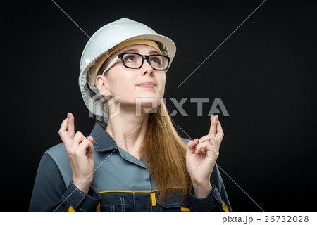 portrait of a female worker portrait of a female worker 26732028