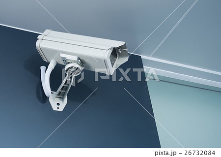 cctv camera security on wall background  26732084