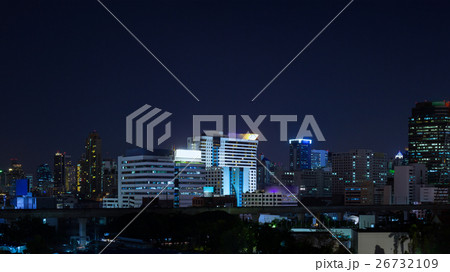 Business Building Bangkok city area at night life Business Building Bangkok city area at night life 26732109