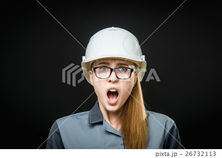 portrait of a female worker portrait of a female worker 26732113