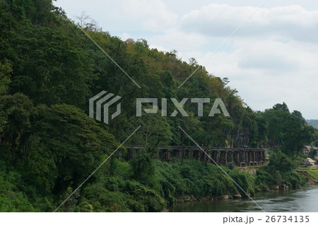 タイ国カンチャナブリーの 泰緬鉄道 Burma Railway At Kanchanaburi の写真素材