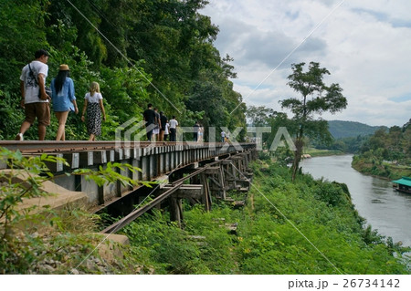 タイ国カンチャナブリーのアルヒル桟道橋(Death Railway in Kanchanaburi) タイ国カンチャナブリーのアルヒル桟道橋(Death Railway in Kanchanaburi) 26734142