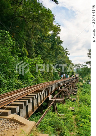 タイ国カンチャナブリーのアルヒル桟道橋(Death Railway in Kanchanaburi) タイ国カンチャナブリーのアルヒル桟道橋(Death Railway in Kanchanaburi) 26734146