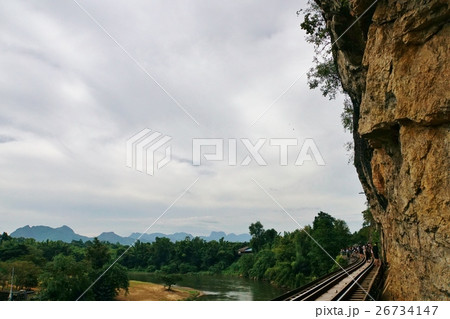 タイ国カンチャナブリーのアルヒル桟道橋（Death Railway in Kanchanaburi） 26734147