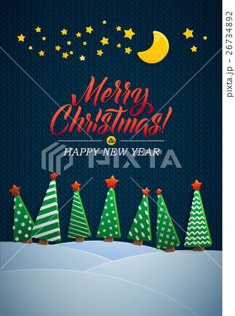 Christmas Greeting Card. Merry Christmas lettering 26734892