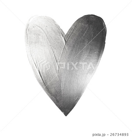 Vector Foil Paint Heart on White Background. Love Vector Foil Paint Heart on White Background. Love 26734893