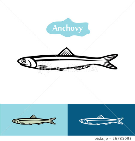 Anchovy silhouette logo Anchovy silhouette logo 26735093