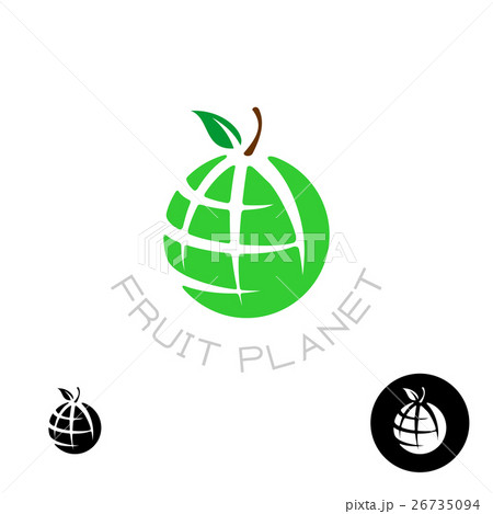Earth apple globe logo 26735094