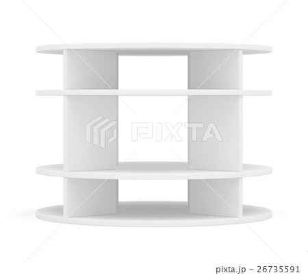 Empty round shelf for exhibition 26735591