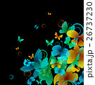 Bright butterflies on a black background. Vector 26737230