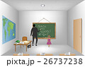 Teacher near blackboard in classroom. Vector 26737238