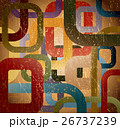 Abstract grunge square on brown background. Vector 26737239
