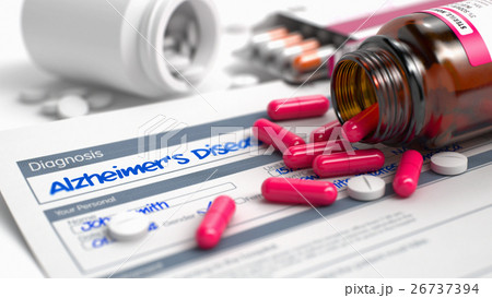 Alzheimers Disease - Text in Anamnesis. 3D 26737394