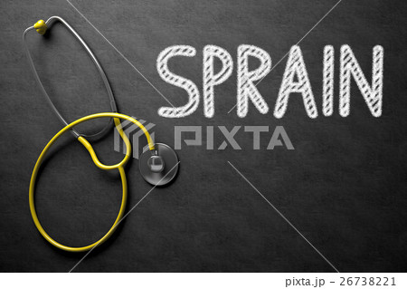 Sprain on Chalkboard. 3D Illustration. 26738221