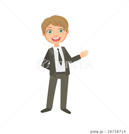 Boy In Classic Black Suit Happy Schoolkid In Boy In Classic Black Suit Happy Schoolkid In 26738714