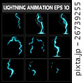 Vector Web lightning animation. A  strike to the 26739255