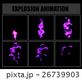 Fire animation sprites, vector flame video frames 26739903