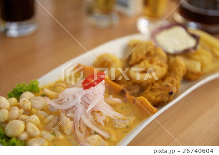 Traditional Peruvian Dish Seafood Ceviche 26740604