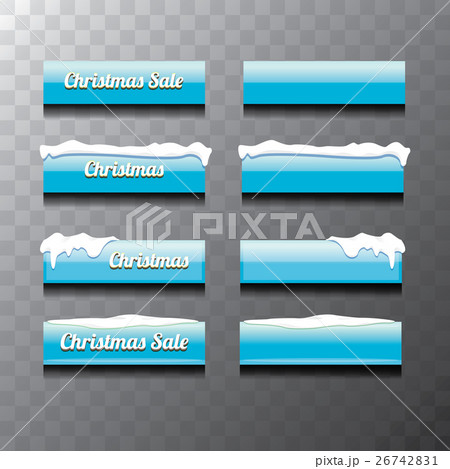 Christmas vector blue glossy glass buttons set Christmas vector blue glossy glass buttons set 26742831