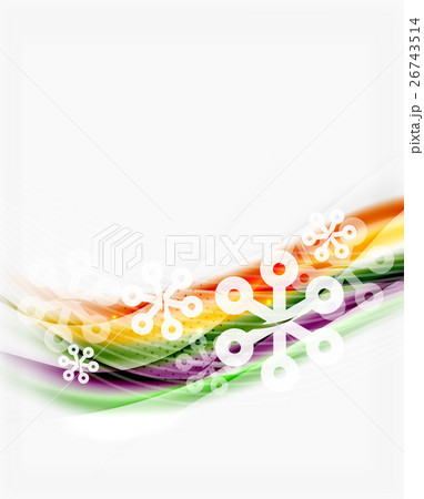 Blurred wave line with snowflakes. Christmas Blurred wave line with snowflakes. Christmas 26743514