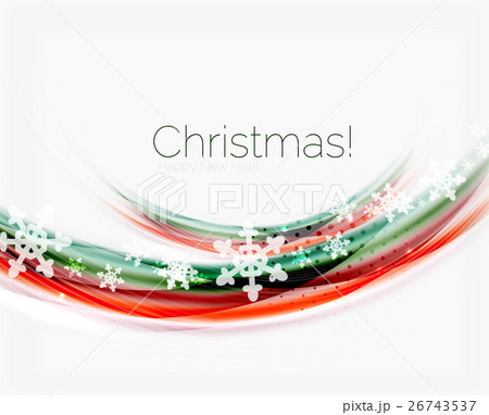 Snowflakes on wave line, Christmas and New Year Snowflakes on wave line, Christmas and New Year 26743537