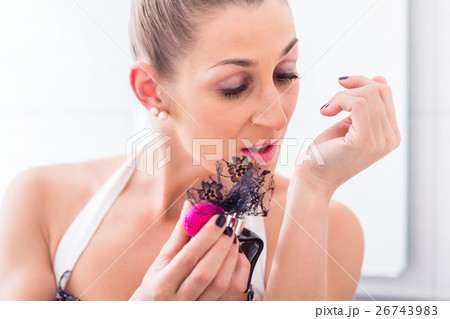 Applying of perfume on wrists Applying of perfume on wrists 26743983